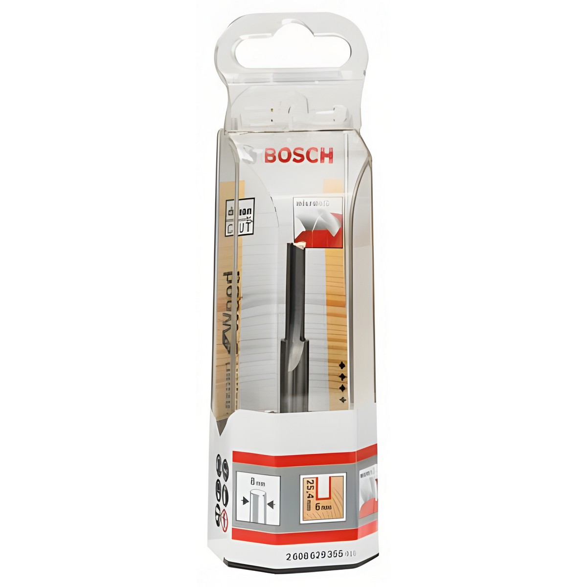 Фреза пазовая (d8/D6/H25.4/L76) Expert for Wood BOSCH 2608629355