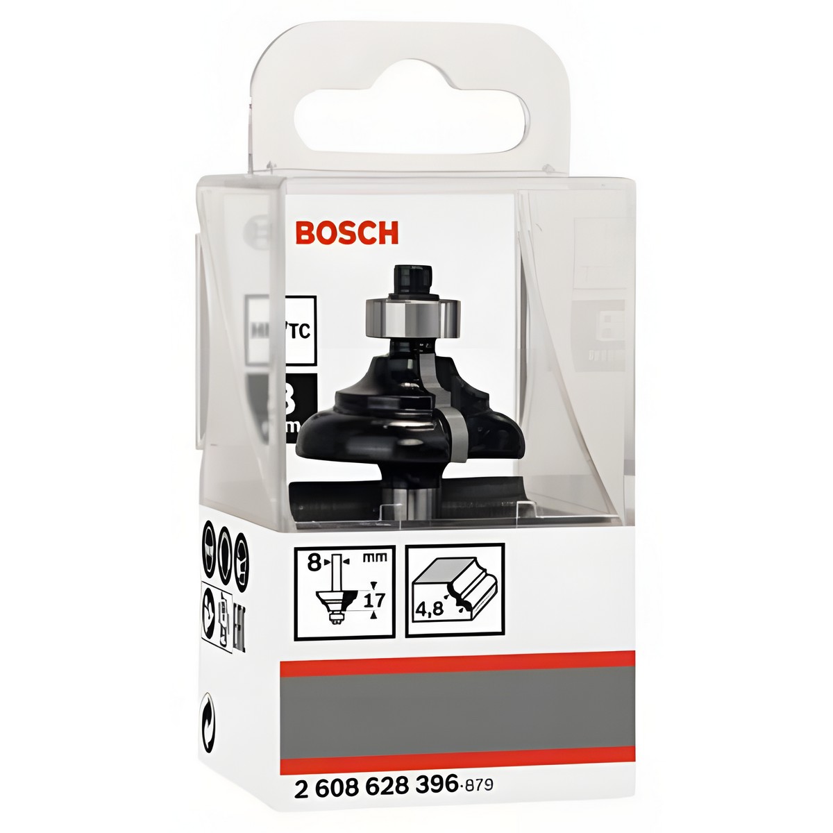 Фреза профильная (d8/D31.8/H14/L57/R4.8) HM BOSCH 2608628396
