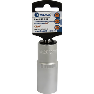 Головка торцевая удлиненная 12-гр. 24 мм 1/2'' SPLINE КОБАЛЬТ 643-842