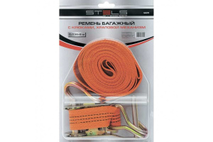 Ремень багажный с крюками, 0,038х10 м, храповый механизм Automatic STELS 54378