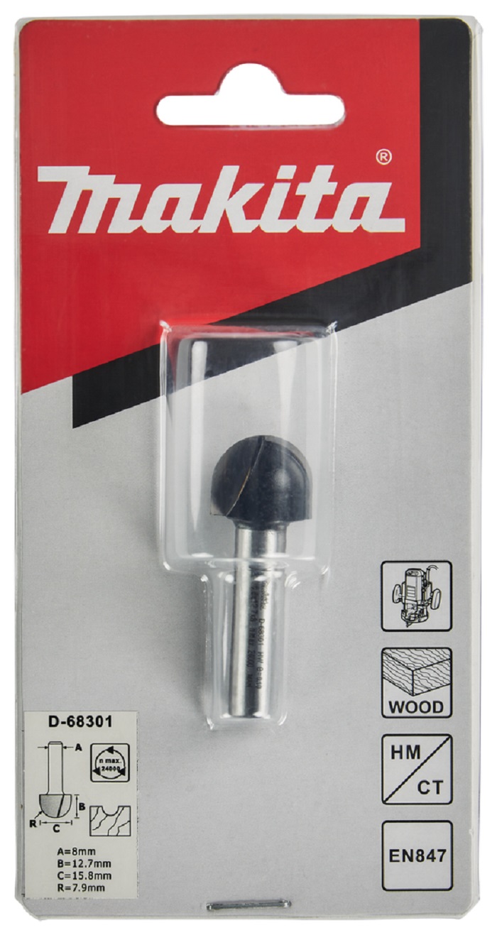 Фреза пазовая (7,9R 15,8х12,7х8х45х2T) "Эконом" MAKITA D-68301