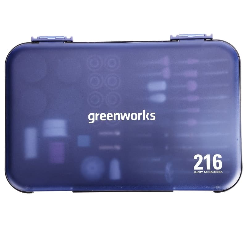 Набор насадок для гравера, 216 шт. (кейс) GREENWORKS 3503507