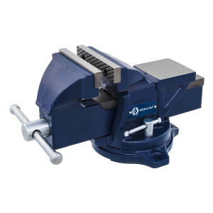 Тиски слесарные 100 мм (поворотные, наковальня) КОБАЛЬТ 245-978