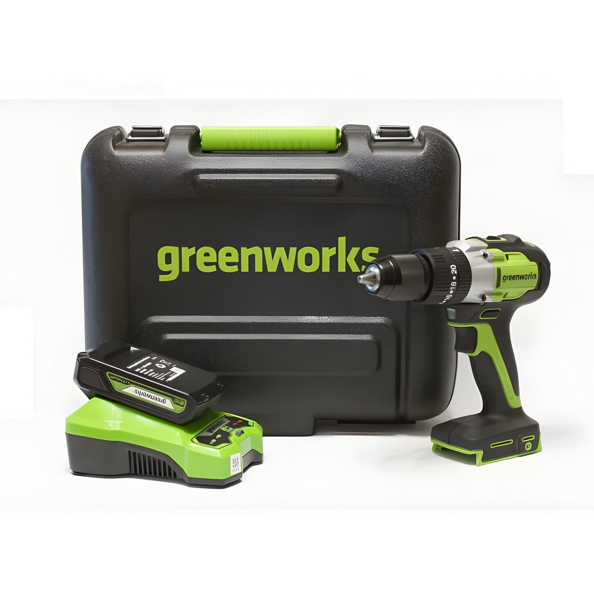 Дрель-шуруповерт аккумуляторная ударная GREENWORKS GD24DD60 3704107UA