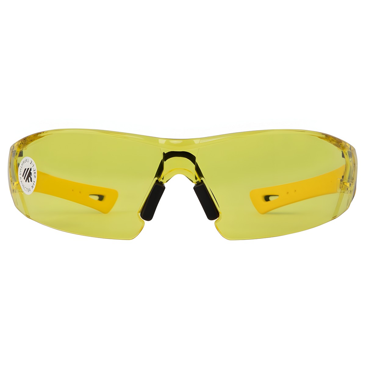 Очки защитные (открытые, жёлтые, двухкомп. дужки, поликарбонат) Denzel 89192