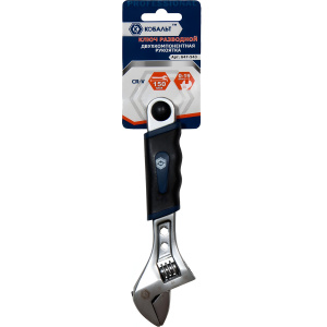 Ключ разводной 150 мм, ширина захвата 19 мм, двухкомп. рукоятка КОБАЛЬТ 647-543
