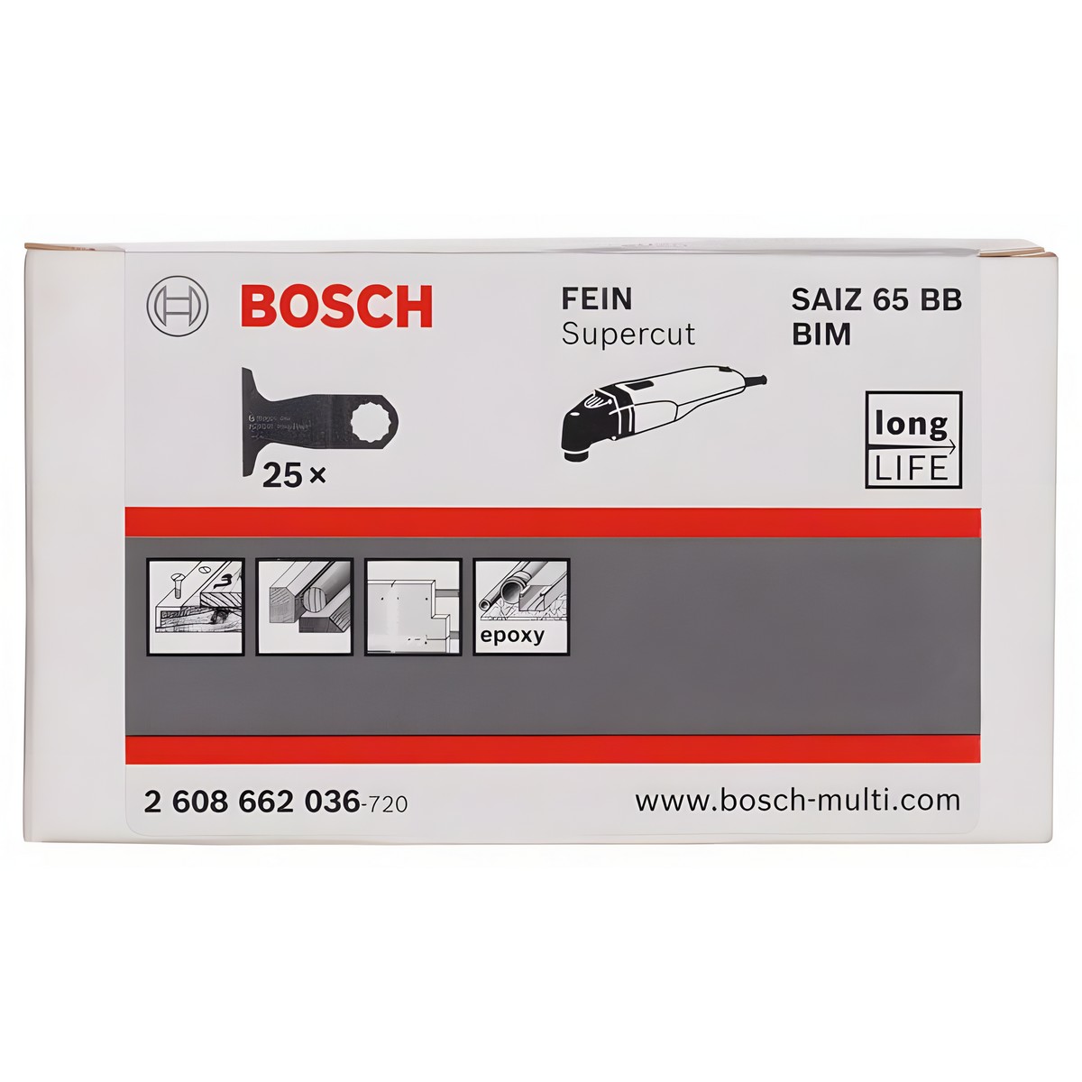 Полотно пильное погружное BIM SAIZ 65 BB Wood and Nails (1 шт.) BOSCH 2608662036