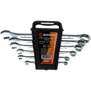 Набор комбинированных ключей ВИХРЬ 6 шт. (6 - 17 мм) 73/6/5/6