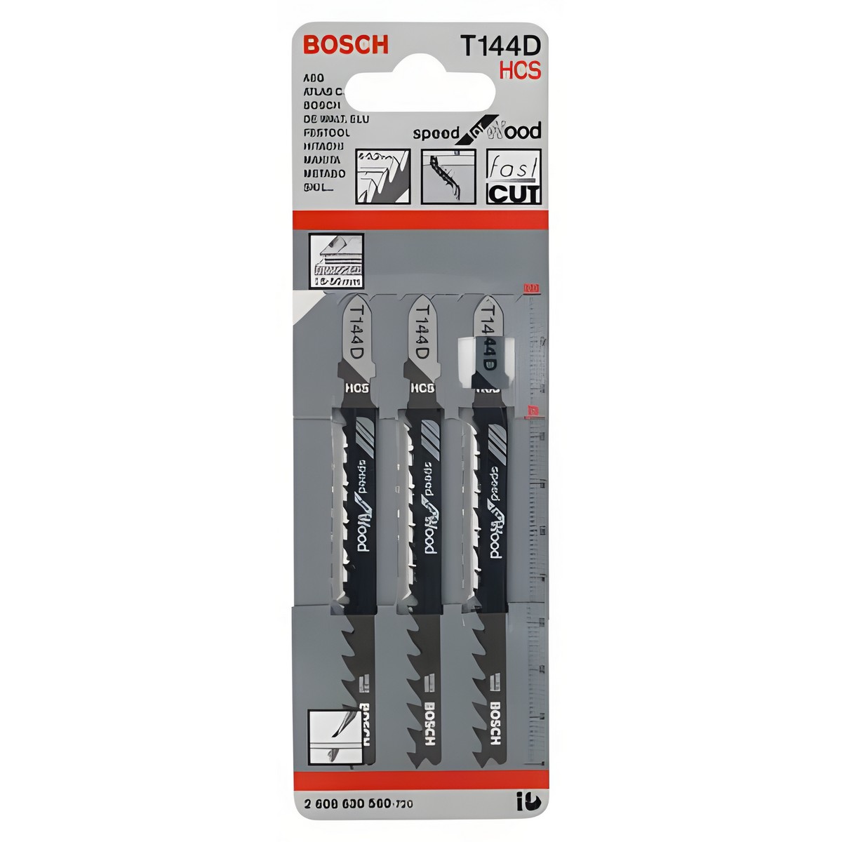 Полотно пильное T 144 D Speed for Wood (3 шт.) BOSCH 2608630560