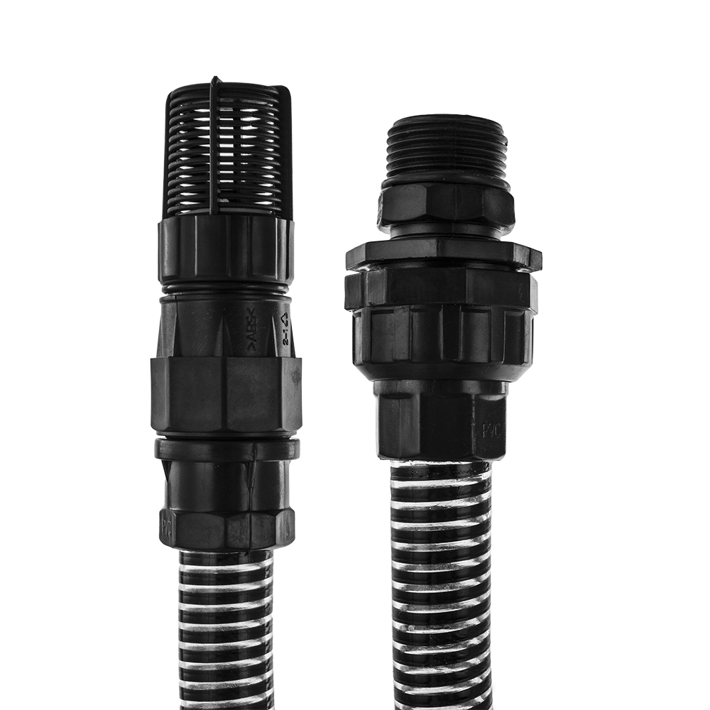 Шланг для воды всасывающий 25 мм, 7 м, резьба 1'', пластиковый клапан QUATTRO ELEMENTI 645-327