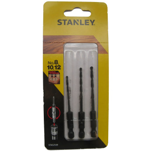 Набор сверл по дереву пилотных 3 шт. Flip&Drive STANLEY STA62509
