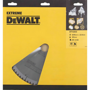 Диск пильный 305 х 30 мм 80T (дерево, фанера, МДФ) DeWalt DT4283-QZ