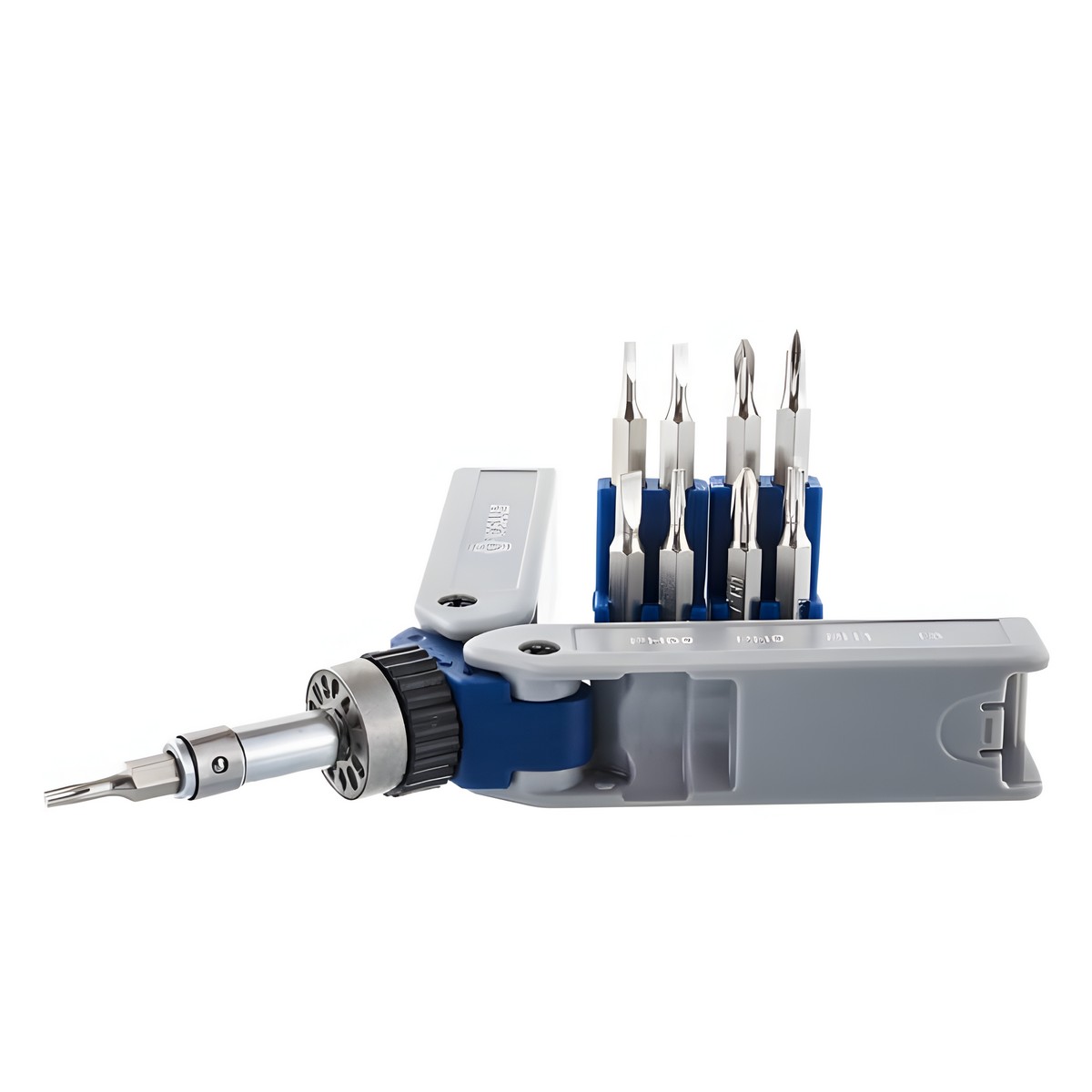 Отвертка для точных работ с набором бит 9 шт., складная КОБАЛЬТ 245-466