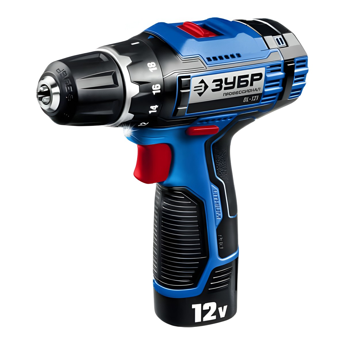 Дрель-шуруповерт ЗУБР Профессионал DL-121-22F + LED фонарь (кейс)