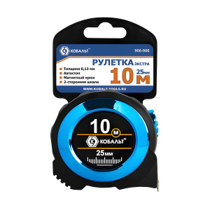 Рулетка 10 м х 25 мм Экстра КОБАЛЬТ 906-906