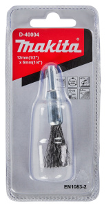 Щетка кистевая 12 мм (для дрели, 1/4'', металл 0.3 мм) MAKITA D-40004