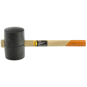 Киянка резиновая 1130 г. (черная, деревянная ручка) SPARTA 11161