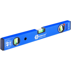 Уровень магнитный 400 мм (3 глазка) Комфорт КОБАЛЬТ 243-042