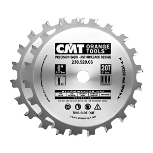 Диск пильный 150x15,87x6,35-22,23/2,5 -5 град FTG+ATB Z=20 (для пазов) CMT 230.520.06