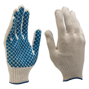 Перчатки ХБ ПВХ-покрытие Шахматный облив (10 класс) 67713