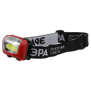 Фонарь налобный светодиодный ЭРА GB-709 Пиранья (3 реж., 5 Вт, СОВ, 3хААА) УТ000147007