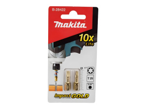 Бита T25 х 25 мм C-form (2 шт.) Impact Gold MAKITA B-28422