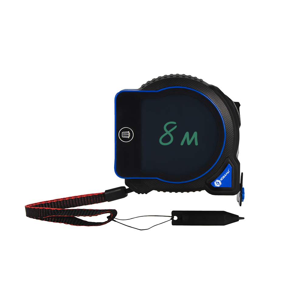 Рулетка 8 м х 25 мм (окно для записей) Ультра КОБАЛЬТ 924-061