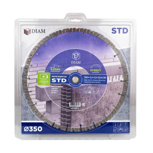 Диск алмазный 350 х 3.2 х 12 х 25,4/20 мм STD (железобетон) DIAM 000713