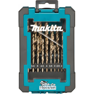 Набор сверл по металлу 19 шт. (1-10 мм, 0.5 мм) HSS MAKITA D-67561