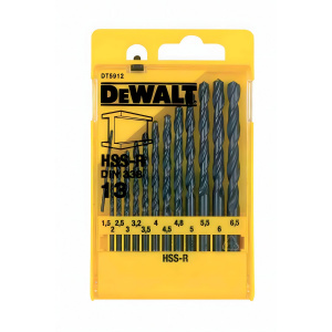 Набор сверл по металлу 13 шт. (1.5-6.5 мм) HSS-R DeWalt DT5912