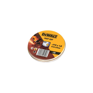 Диск отрезной 125 х 1.0 х 22.2 мм, 10 шт. в жестяной коробке (нерж. сталь) DeWalt DT3507-QZ