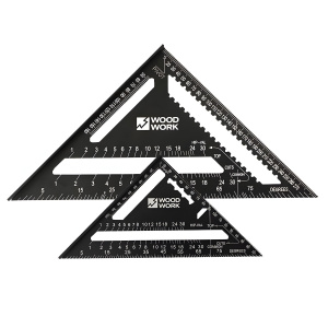 Угольник плотницкий 300 мм алюминиевый метрический WOODWORK CTR-300