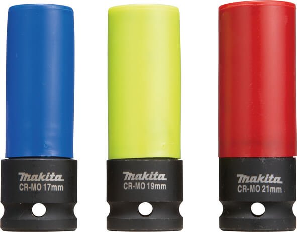 Набор головок ударных автомобильных 1/2'' (3 шт., 17, 19, 21 мм, тканевый чехол) MAKITA E-12354