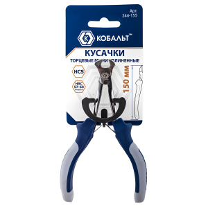 Кусачки торцевые 150 мм мини, удлиненные КОБАЛЬТ 244-155