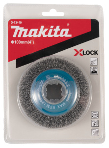 Щетка коническая 100 мм (для УШМ, X-Lock, металл 0.3 мм) MAKITA D-73449