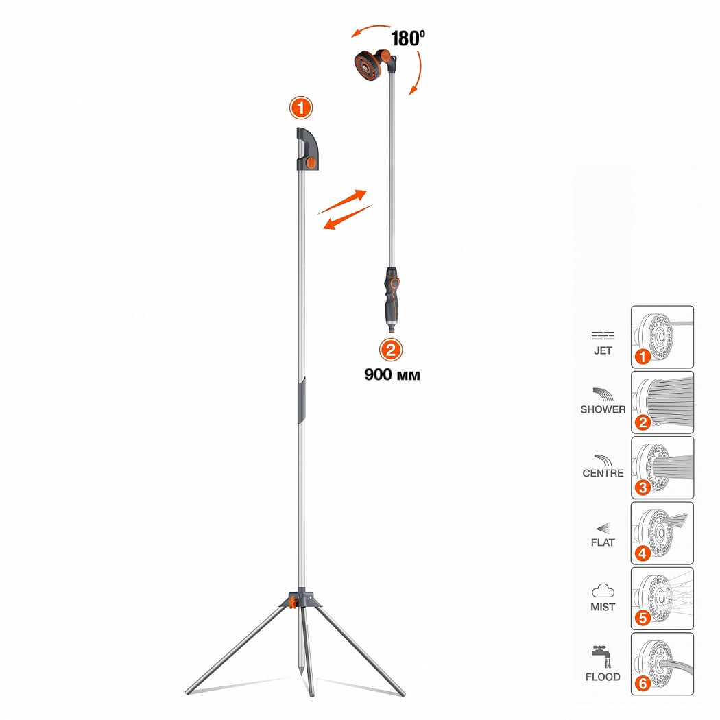 Душ садовый телескопический на треноге DGS 3000 DAEWOO