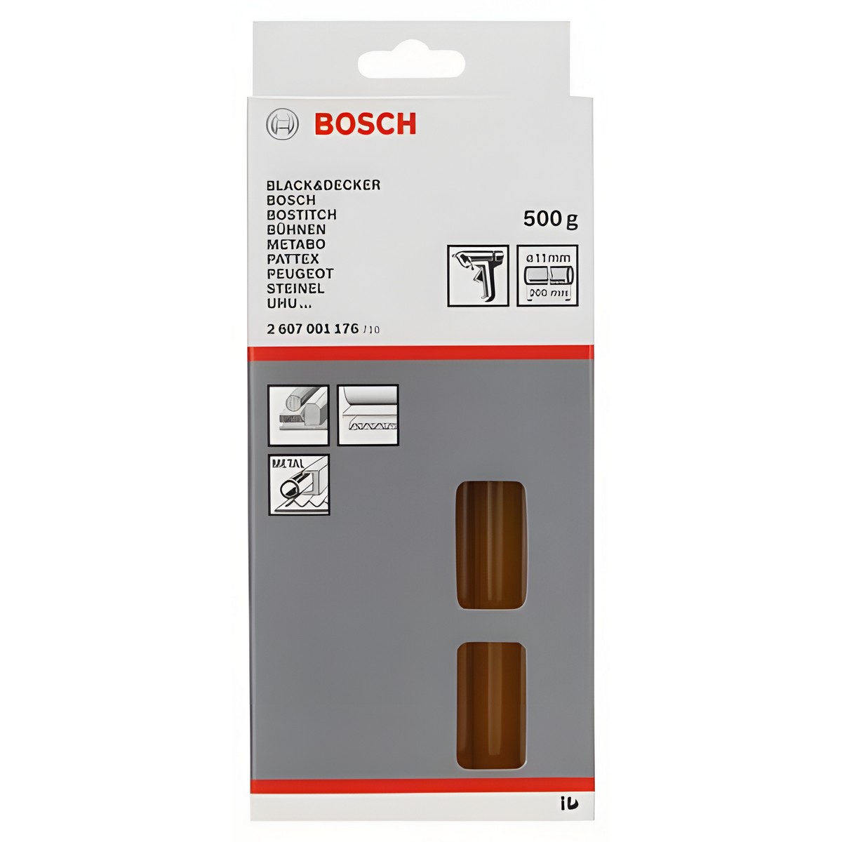 Стержень клеевой 11 х 200 мм (желтый, 500 г) BOSCH 2607001176