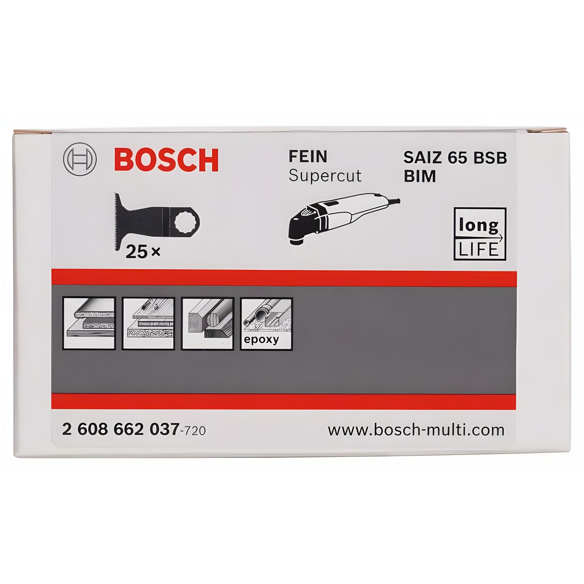 Полотно пильное погружное BIM SAIZ 65 BSB Hard Wood (1 шт.) BOSCH 2608662037