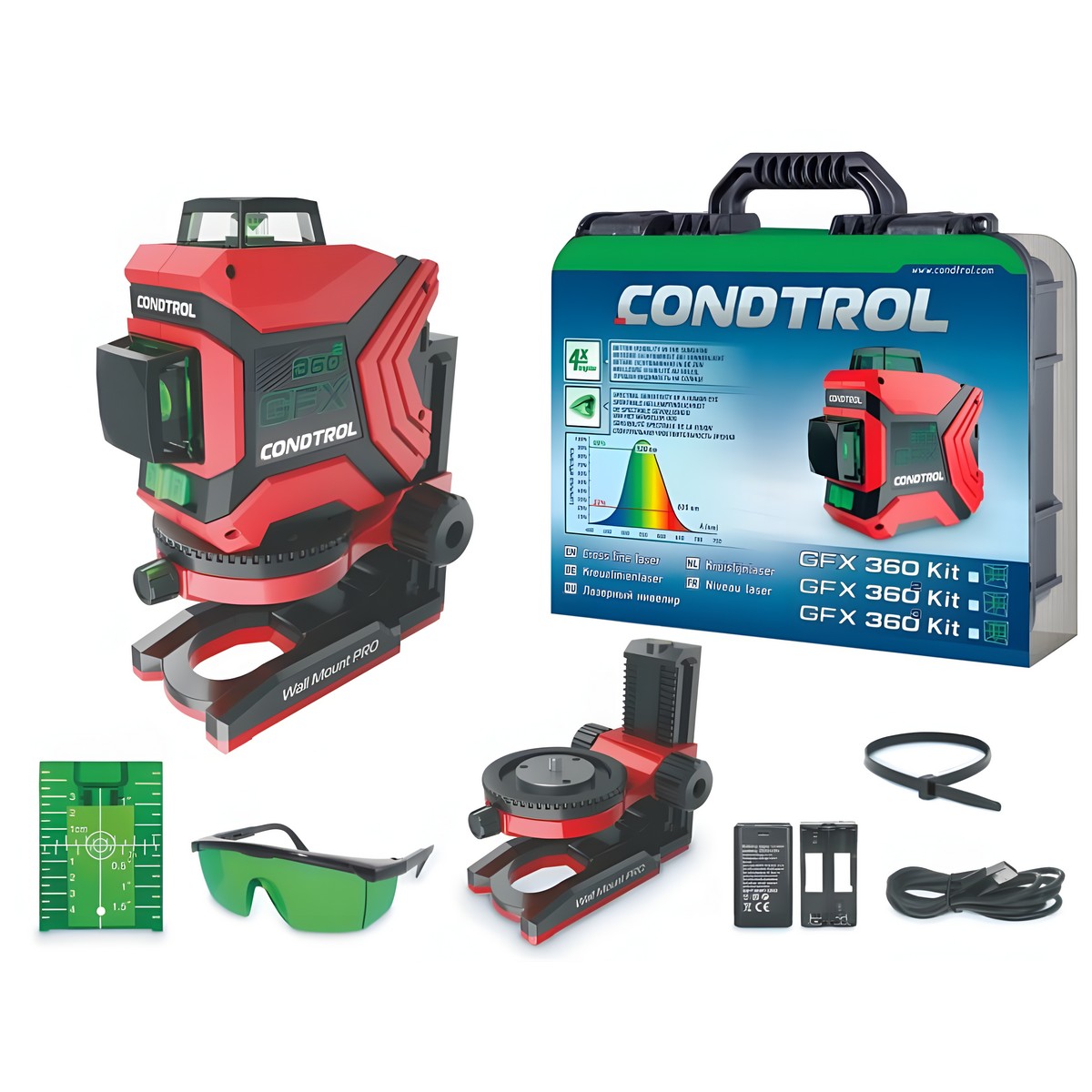 Нивелир лазерный GFX360-2 Kit CONDTROL 1-2-403