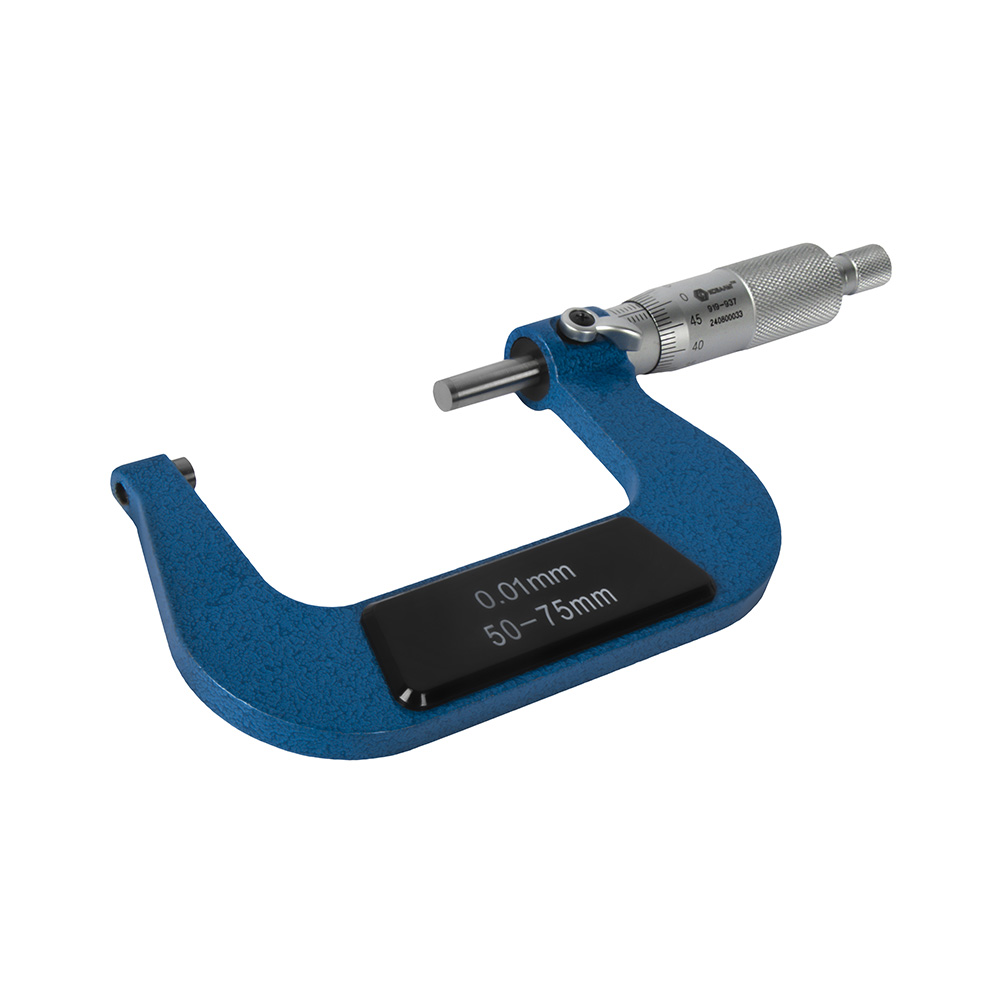Микрометр механический 50 - 75 мм (точность 0,01 мм, кейс) КОБАЛЬТ 919-937