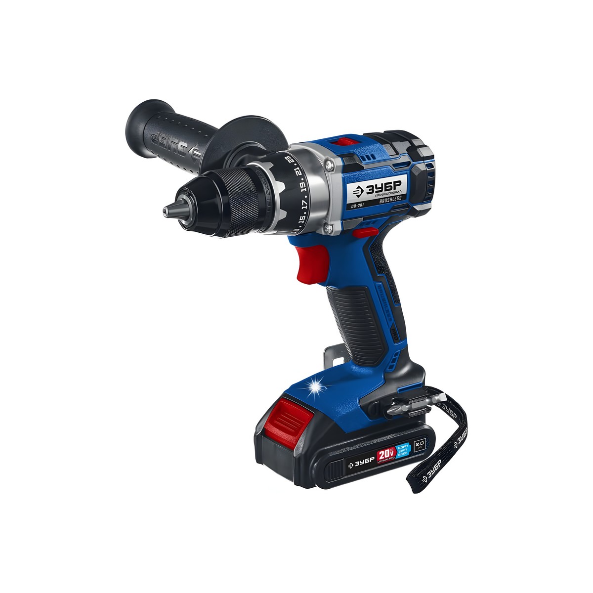 Дрель аккумуляторная ЗУБР DB-201-22 (кейс)
