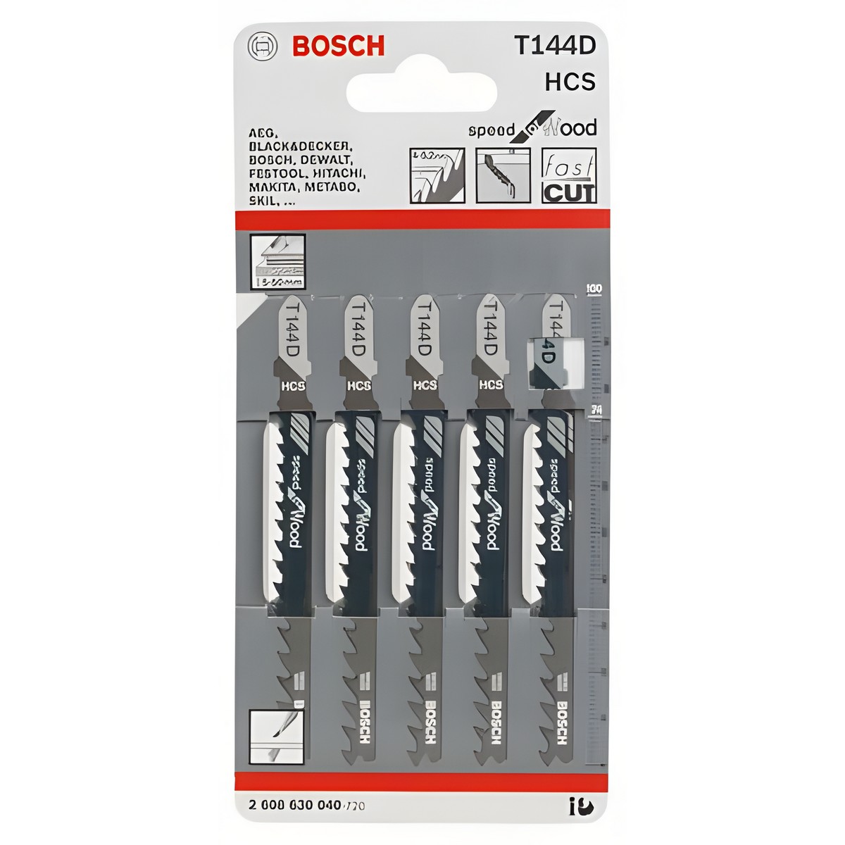 Полотно пильное T 144 D Speed for Wood (5 шт.) BOSCH 2608630040