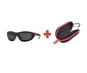 Очки защитные PREMIUM (затемненные, поляризованные) MILWAUKEE 4932471886 + Кейс для очков 4932492083