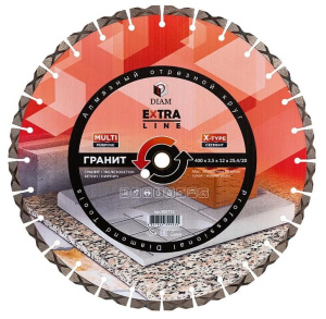 Диск алмазный 400 х 3.5 х 12 х 25.4/20 мм ExtraLine (гранит) DIAM 000712