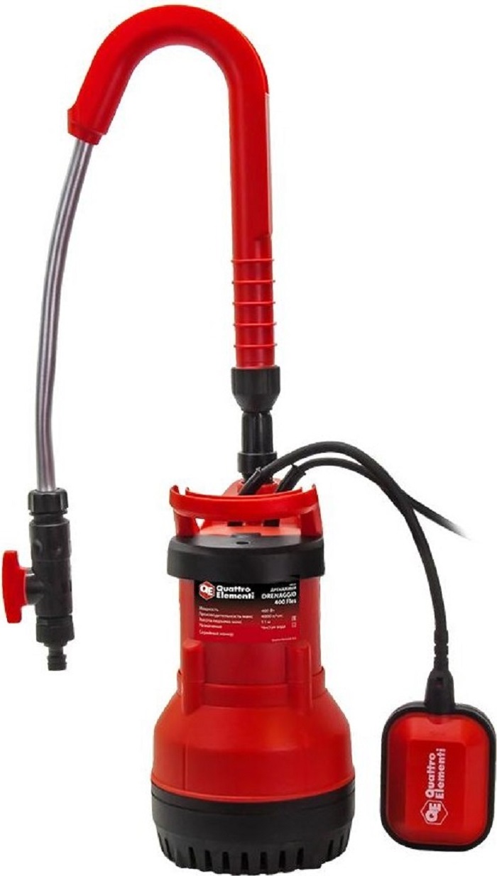 Насос дренажный QUATTRO ELEMENTI Drenaggio 400 FLES