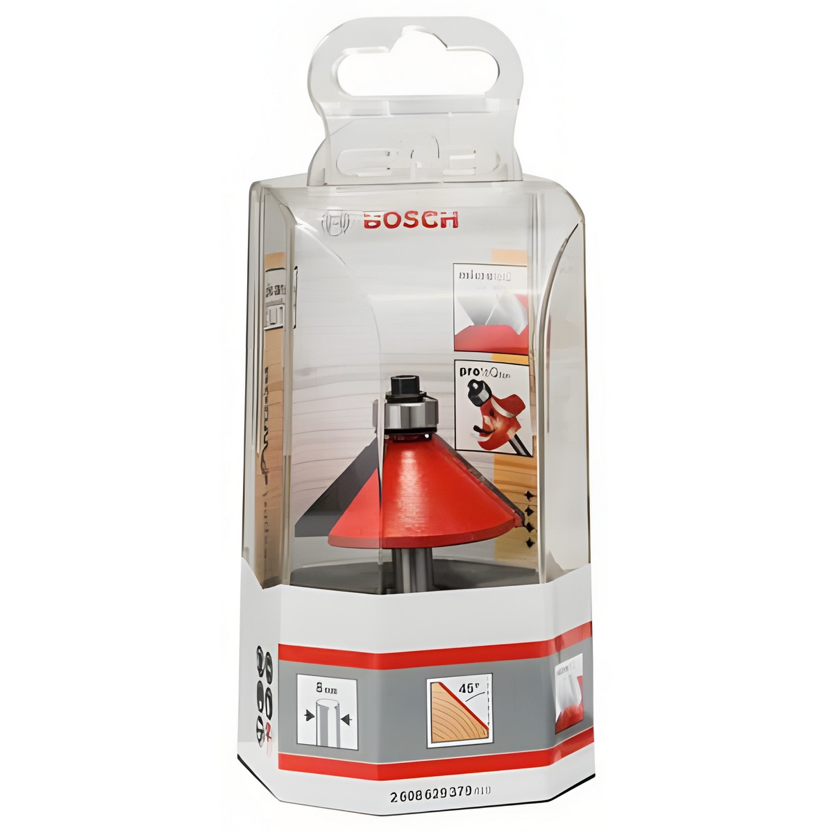 Фреза фасочная (d8/D44/H18.5/L61 мм) Expert for Wood BOSCH 2608629379