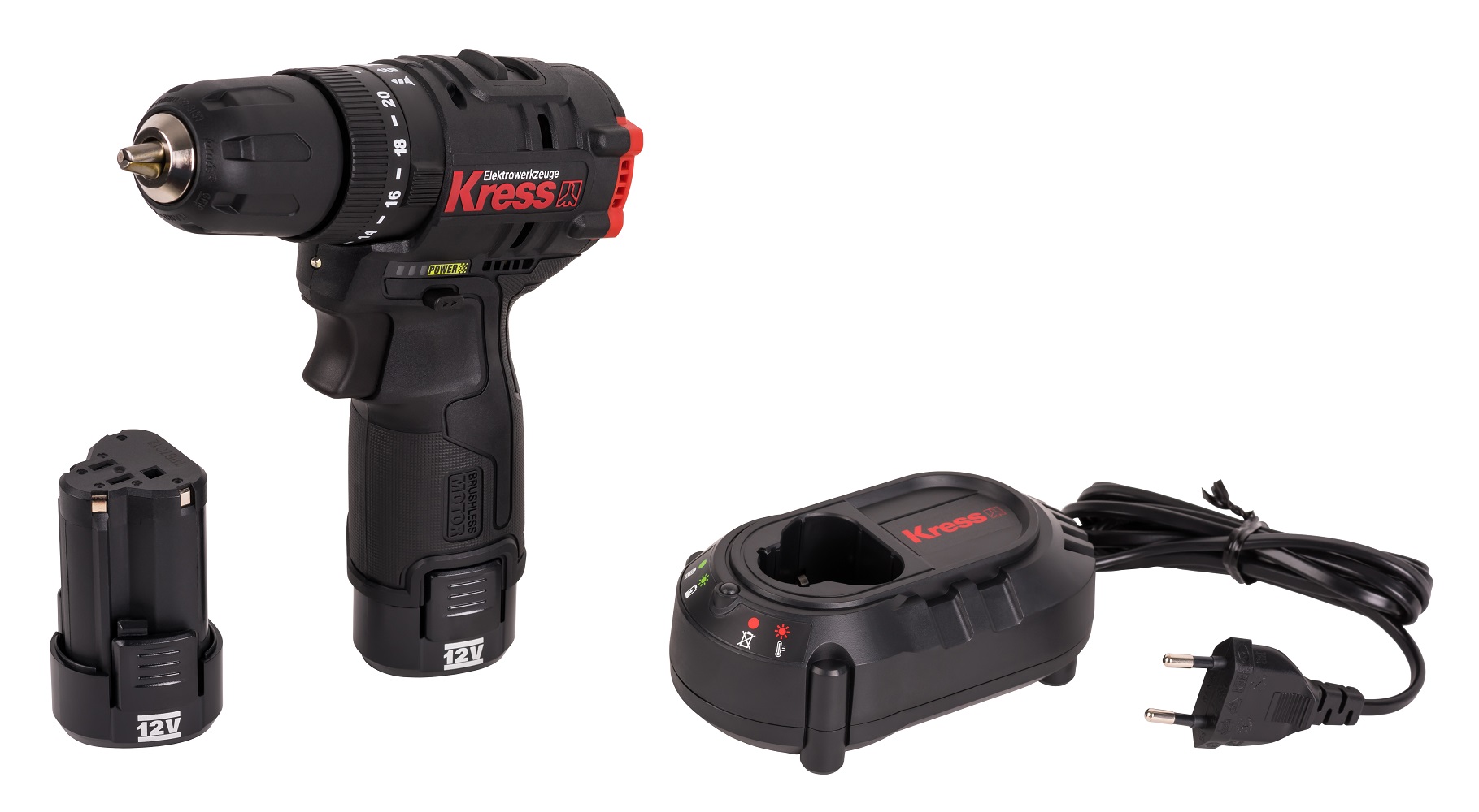 Дрель-шуруповерт ударная аккумуляторная KRESS KUC12