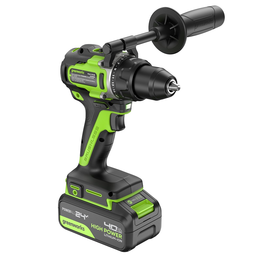 Дрель-шуруповерт аккумуляторная GREENWORKS GD24DD90 3707507CUB
