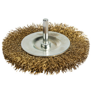Щетка для дрели 100 мм (дисковая, латунь) ПРАКТИКА 773-408