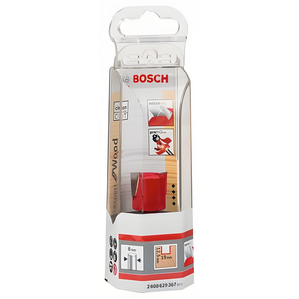 Фреза шарнирная (d8/D19/H12.5/L51 мм) Expert for Wood BOSCH 2608629367